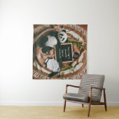 Boho neutrale Schwangerschaft Ankündigung Niedlich Wandteppich (Beispiel (Horizontal))