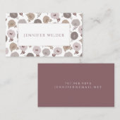 Boho neutrale weiche Farben florale botanische Visitenkarte (Vorne/Hinten)