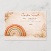 Boho-Neutrales-Regenbogen-Windel-Verlosung Begleitkarte (Vorderseite)
