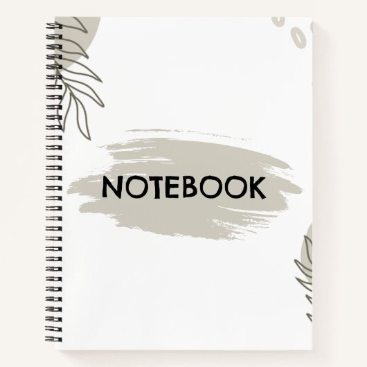 Boho Neutrales sauberes Notizbuch Journal  (Vorderseite)