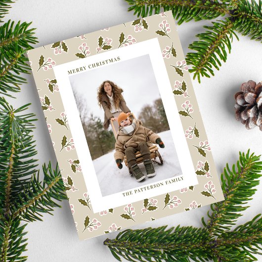 Boho Neutrals Weihnachtsberries Foto Weihnachten
