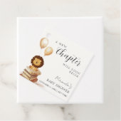 Boho New Chapter Wild Lion Balloon Baby Shower Geschenkanhänger (Beispiel)