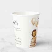 Boho New Chapter Wild Lion Balloon Baby Shower Pappbecher (Links)