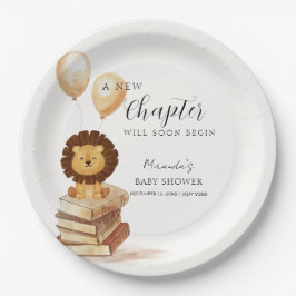 Boho New Chapter Wild Lion Balloon Baby Shower Pappteller