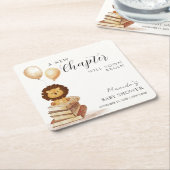 Boho New Chapter Wild Lion Balloon Baby Shower Rechteckiger Pappuntersetzer (angewinkelt)