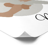 Boho Newborn Baby Boy Name Kinderzimmer Poster (Ecke)