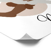 Boho Newborn Baby Boy Name Kinderzimmer Poster (Ecke)