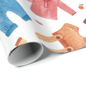 Boho Newborn Baby Clothes Baby Dusche Geschenkpapier (Rolleneckpunkt)