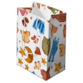 Boho Newborn Baby Clothes Mittlere Geschenktüte (Rückseite Schrägansicht)