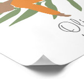 Boho Newborn Baby Girl Name Kinderzimmer Poster (Ecke)