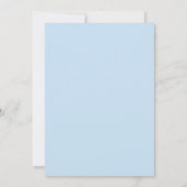 Boho Niedlich Boy Teddy Bear Blue Balloon Babydusc Einladung (Rückseite)