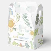 Boho Niedlich Dinosaurier Erstgeburtstag Gefälligk Geschenkschachtel (Geöffnet)