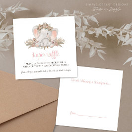 Boho Niedlich Elephant Babydusche Windelwanne Begleitkarte