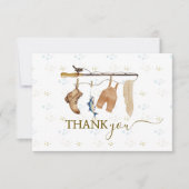 Boho Niedlich Fisherman's Derby Baby Shower Fishin Dankeskarte (Vorderseite)