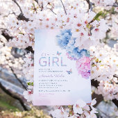 Boho Niedlich Floral Butterfly Es ist eine Mädchen Einladung