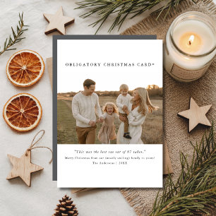 Boho Niedlich Funny Family Foto Obligatorische Wei Feiertagskarte