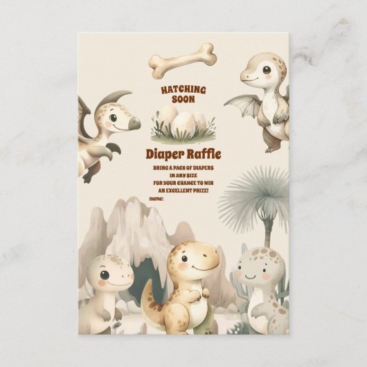 Boho Niedlich Hatching Bald Diapper Raffle Umschli Begleitkarte (Vorderseite)