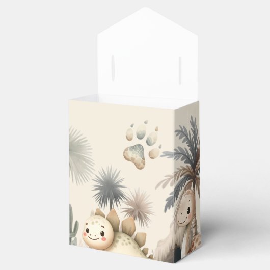 Boho Niedlich Hatching Bald Dinosaur Babydusche Geschenkschachtel (Geöffnet)