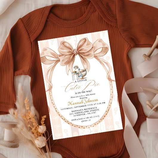 Boho niedlich Little Pie auf dem Weg Herbst Babydu Einladung