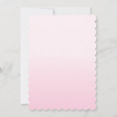 Boho Niedlich Pink Watercolor Baby Girl Babydusche Einladung (Rückseite)