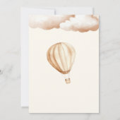 Boho Niedlich Rabbit Babydusche Einladung (Rückseite)