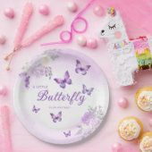 Boho Niedlich Watercolor Floral Butterfly Babydusc Pappteller (Party)