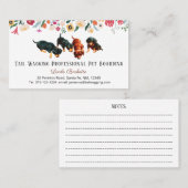 Boho Niedliche Dackel Jungtiere Boarding Blumenkoh Visitenkarte (Vorne/Hinten)