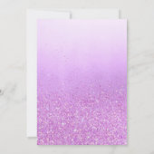 Boho Niedliche Lila Floral Butterfly Girl Babydusc Einladung (Rückseite)