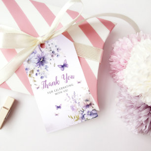 Boho Niedliche Lila Floral Butterfly Girl Babydusc Geschenkanhänger