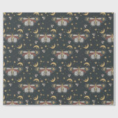 Boho Night Moth Geschenkpapier (Flach)