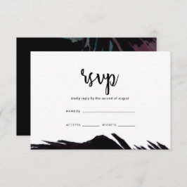 Boho Nights Black mit Feather Wedding RSVP