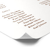 Boho Nursery Baby Shower Seating Chart Poster (Ecke)