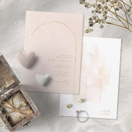 Boho-Oase Hochzeit Brautparty Rosé ID959 Einladung