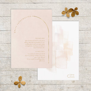 Boho-Oase Hochzeitsdetails Blush ID959 Begleitkarte