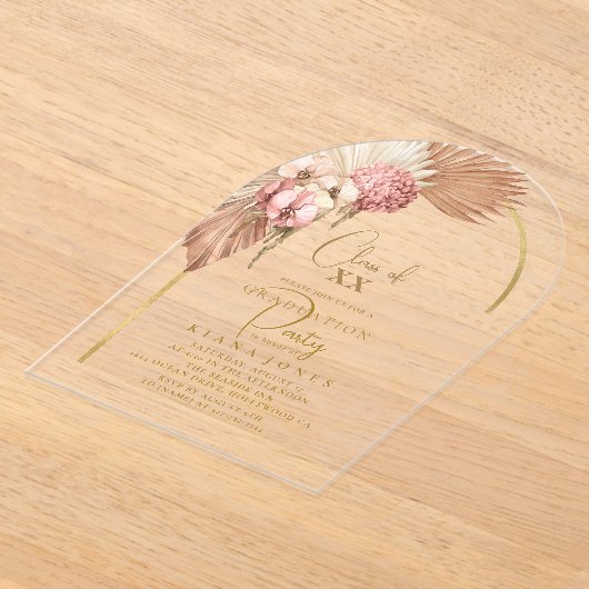 Boho Oasis Abschluss ID965 Acryleinladungen (Ablage )