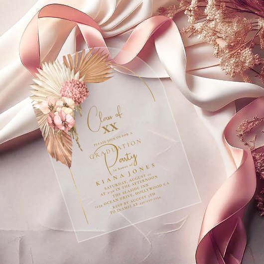 Boho Oasis Abschluss ID965 Acryleinladungen