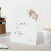 Boho Oasis Bouquet Arch Cards Gifts White ID959 Sockelschild (In SItu)