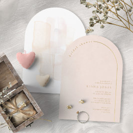 Boho Oasis Brautparty Blush Arch ID959 Einladung