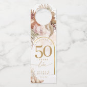 Boho Oasis Jubiläum Floral ID959 Flaschenanhänger (Vorderseite)