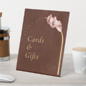 Boho Oasis Orchid Arch Wedding Cards Gifts ID959 Sockelschild (In SItu)