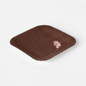 Boho Oasis Orchid Arch Wedding Welcome ID959 Pappteller (Gewinkelt)