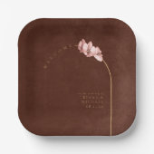 Boho Oasis Orchid Arch Wedding Welcome ID959 Pappteller (Vorderseite)