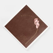 Boho Oasis Orchid Arch Wedding Welcome ID959 Serviette (Ecke)