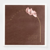 Boho Oasis Orchid Arch Wedding Welcome ID959 Serviette (Vorderseite)