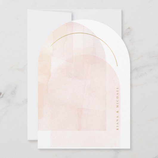 Boho Oasis Wedding Arch ID959 Einladung (Rückseite)