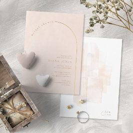 Boho Oasis Wedding Brautparty Blush ID959 Einladung