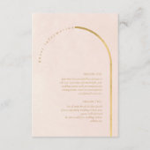Boho Oasis Wedding Details Blush ID959 Begleitkarte (Vorderseite)