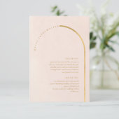 Boho Oasis Wedding Details Blush ID959 Begleitkarte (Stehend Vorderseite)