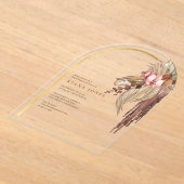 Boho Oasis Wedding Floral Brautparty ID959 Acryleinladungen (Ablage )