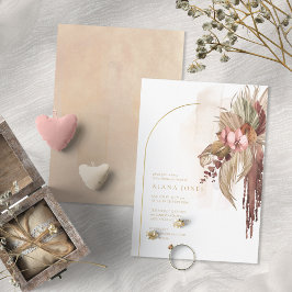 Boho Oasis Wedding Floral Brautparty ID959 Einladung